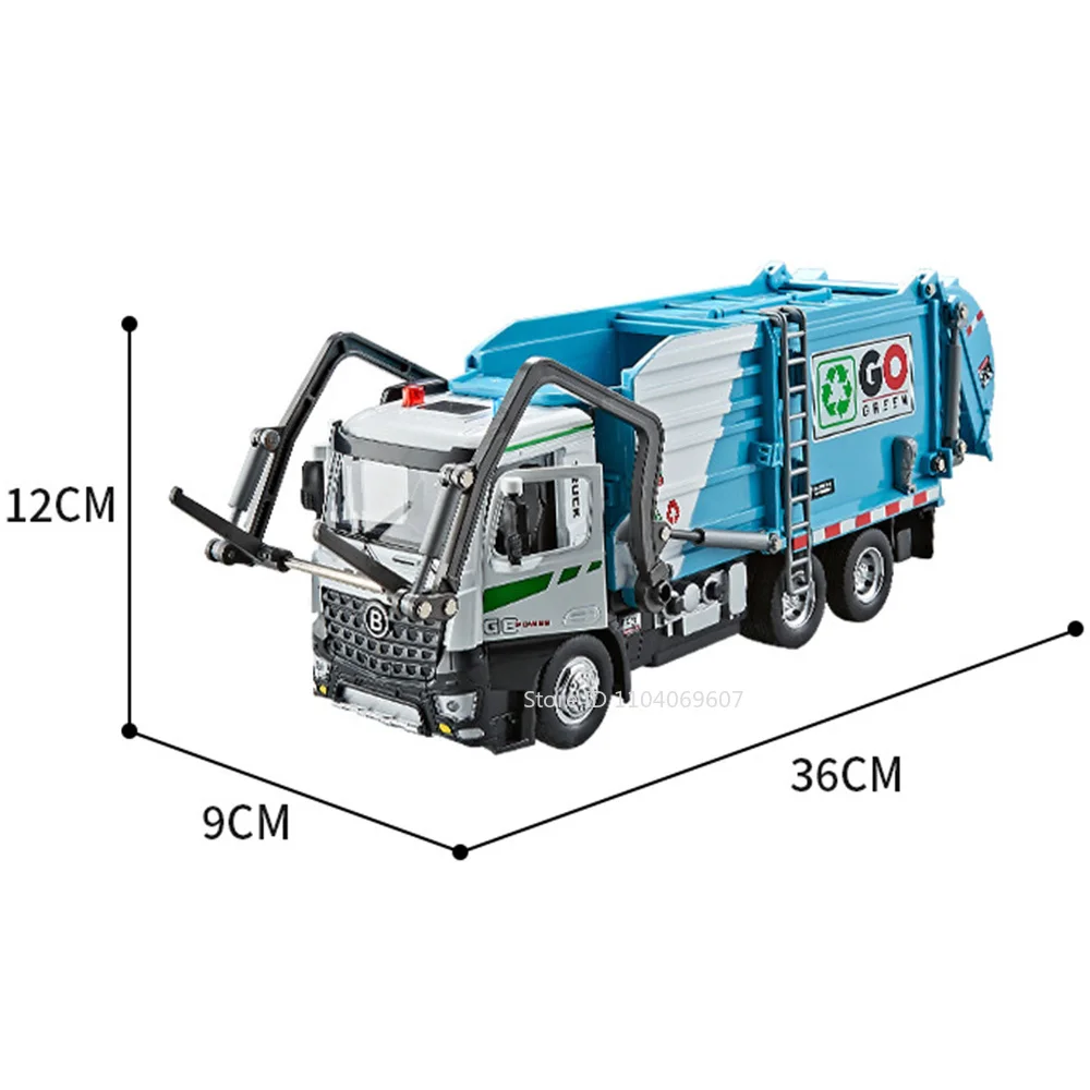 1:18 Scale Model Garbage Truck with Lights 8 1:18 Scale Model Garbage Truck with Lights - Image 8