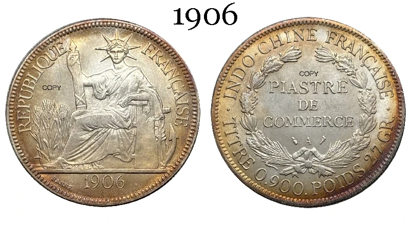 Vintage French Liberty Replica Coin 1886-1909 6 Vintage French Liberty Replica Coin 1886-1909 - Image 6