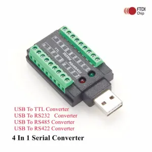 Industrial 4-in-1 USB to Serial Converter