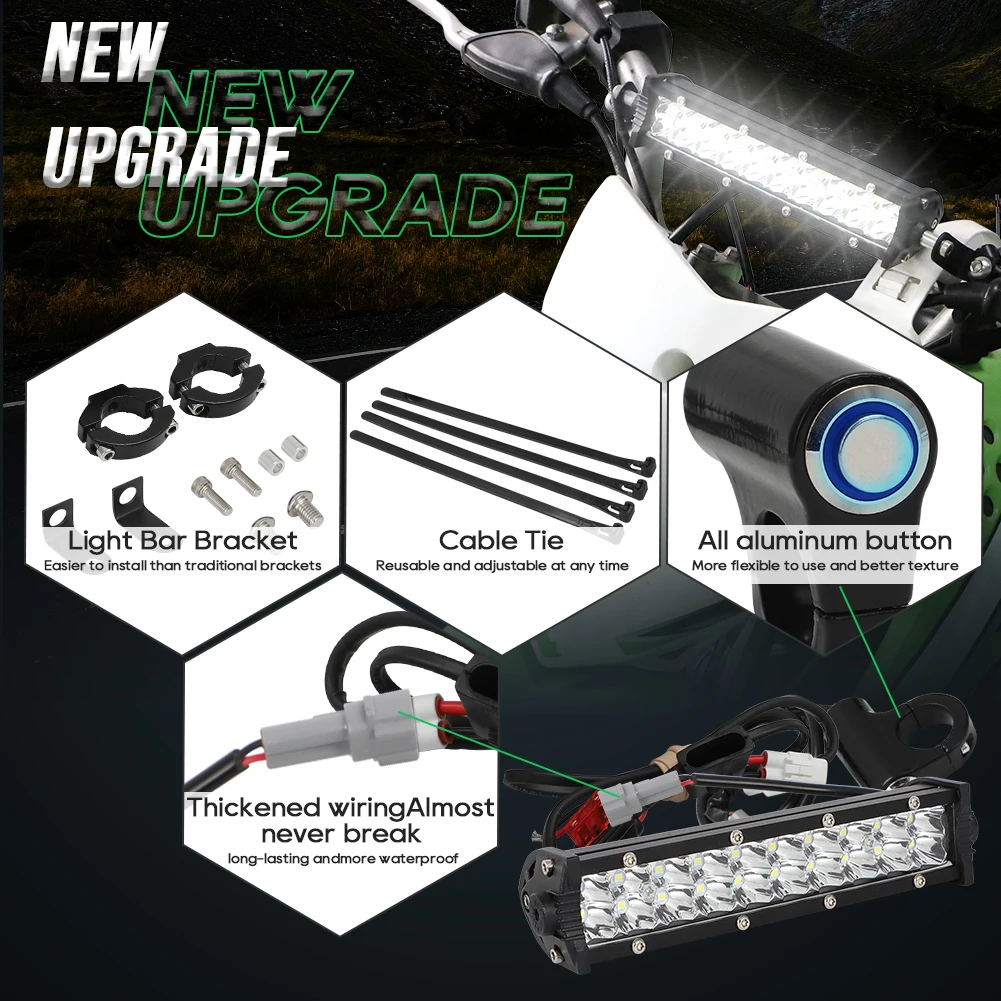 60W Motorcycle LED Light Bar for Off-Road Safety 5 60W Motorcycle LED Light Bar for Off-Road Safety - Image 5