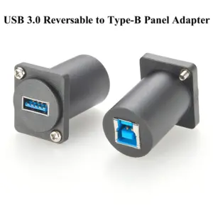USB 3.0 Panel Mount Adapter with Metal Flange