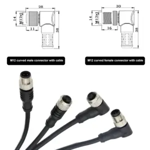 M12 Aviation Connector Set for Industrial Use 12 S7d128e539f8a4a0482e35cb2ab51b66dJ