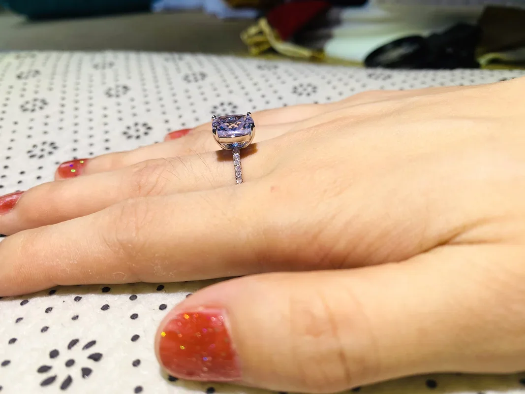 Sterling Silver Lab-Grown Gemstone Ring 6 Sterling Silver Lab-Grown Gemstone Ring - Image 6