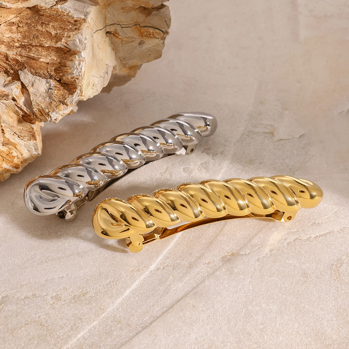 Stainless Steel Gold Hair Clip 3 Stainless Steel Gold Hair Clip - Image 3