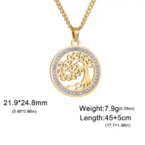 Stainless Steel Tree of Life Necklace for Women 17 S7d7917ad915d4e6a8bee1cdb4d1337988