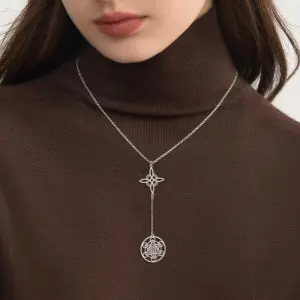 Metatron Cube Witch Knot Necklace in Stainless Steel 12 S7d8100a2a72b4eebab0d203c8f7ce9e6w