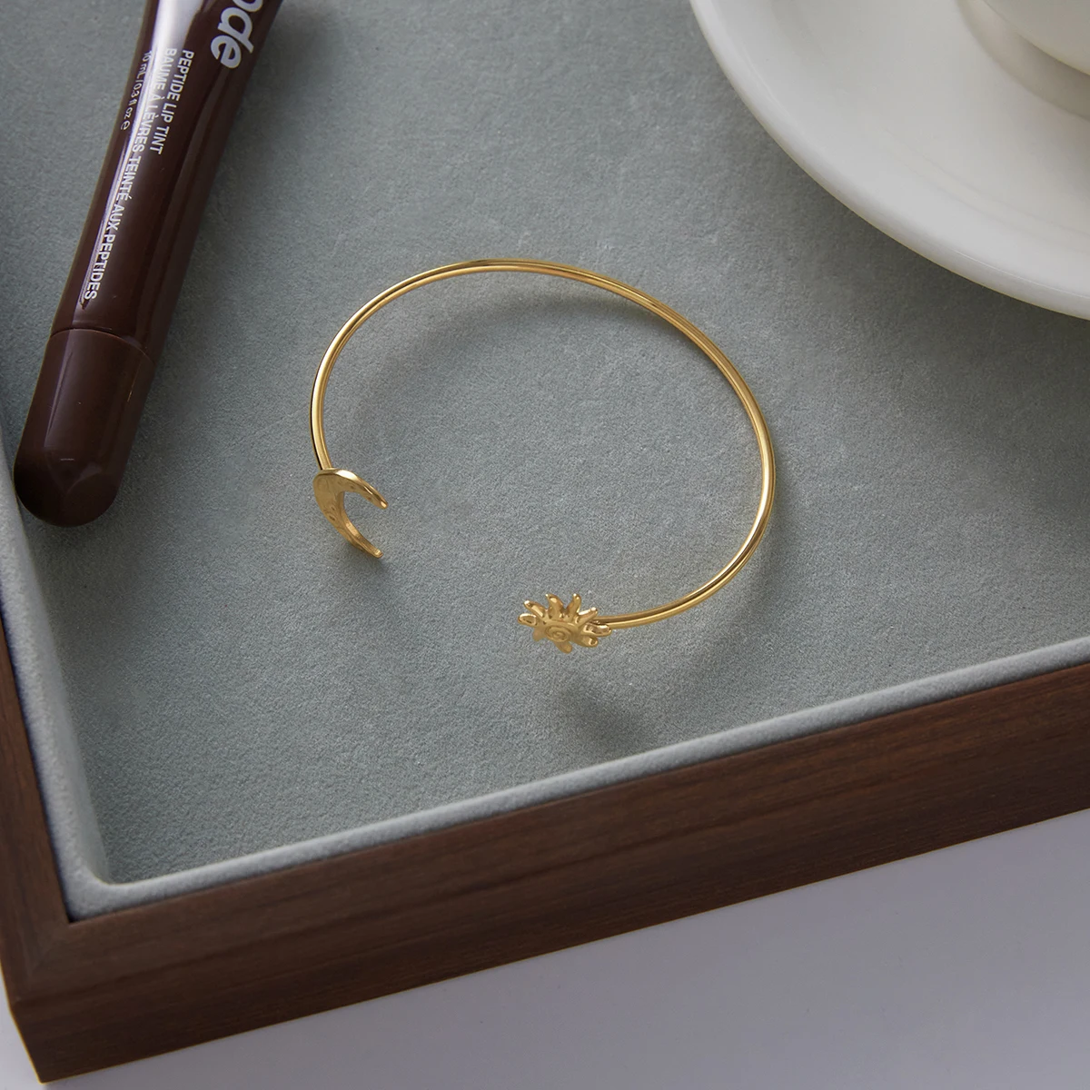 Celestial Stainless Steel Cuff Bracelet for Women 6 Celestial Stainless Steel Cuff Bracelet for Women - Image 6