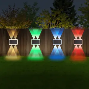 Colorful Solar Fence Light with 4 LEDs 15 S7d92f32922fa4708ba601ac692c745e82
