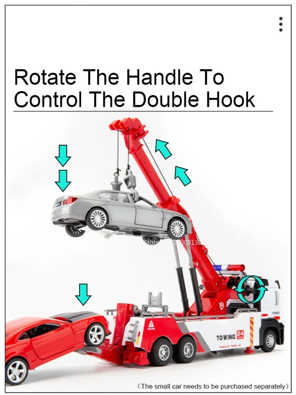 Alloy Rescue Tow Truck Model 21.5cm 5 Alloy Rescue Tow Truck Model 21.5cm - Image 5