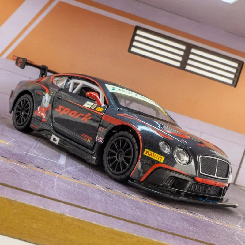 Black Bentley Continental GT3 Toy Car 1:32 Scale 4 Black Bentley Continental GT3 Toy Car 1:32 Scale - Image 4