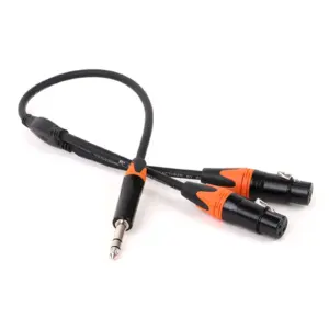 6.35mm to XLR Stereo Splitter Cable 0.3m/0.5m 13 S7df31ba958ef4455b72d9853fdf9e7292