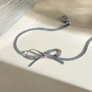 Stainless Steel Anklet with Bow Detail 7 S7df471bc623748c78af158bfe893fed4m