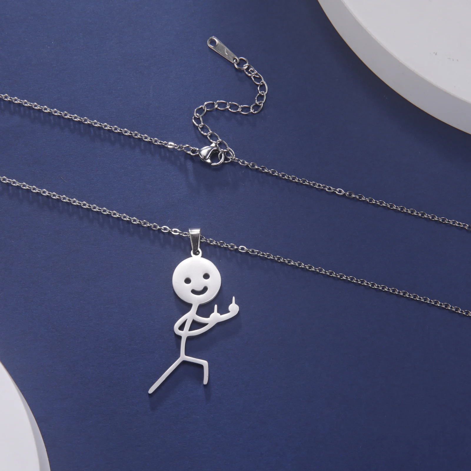 Bold Stainless Steel Middle Finger Necklace 10 Bold Stainless Steel Middle Finger Necklace - Image 10