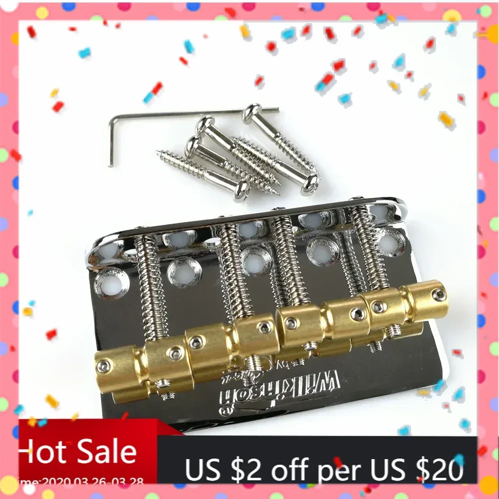 Wilkinson Precision Jazz Bass Bridge with Brass Saddles 4 Wilkinson Precision Jazz Bass Bridge with Brass Saddles - Image 4