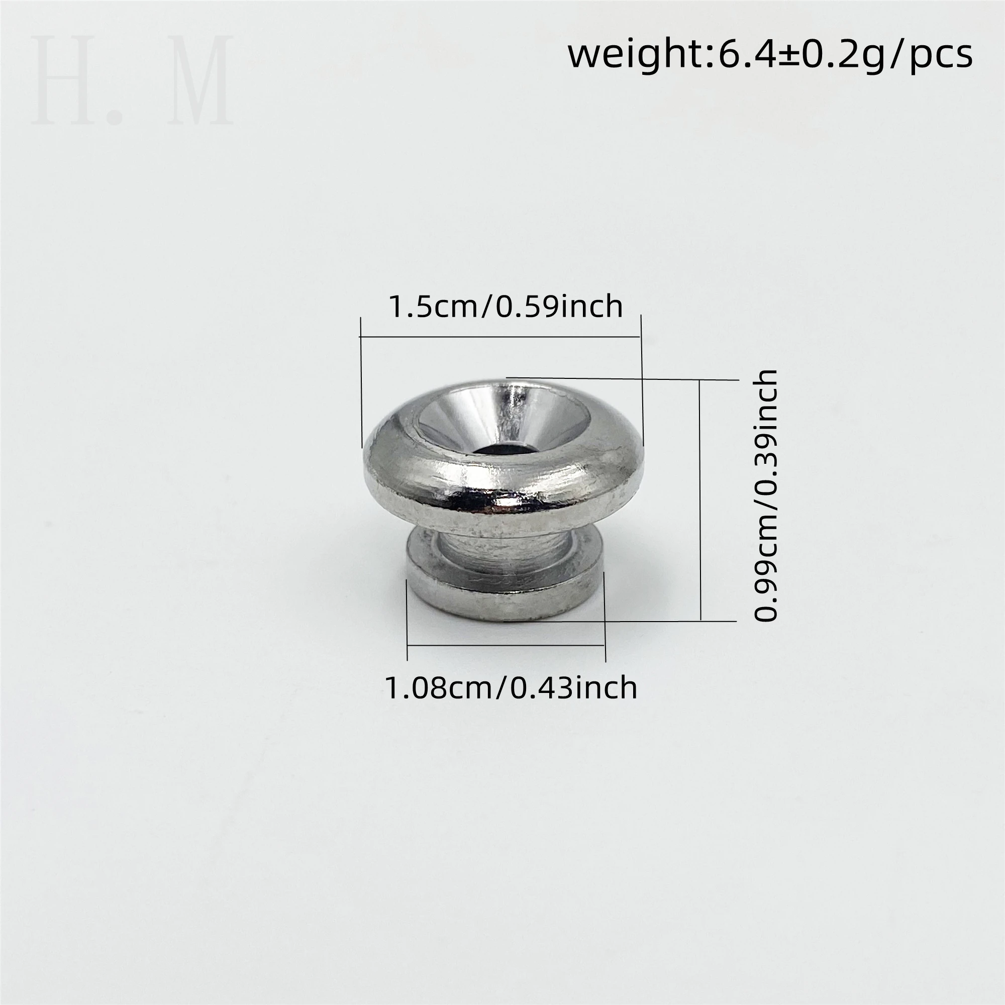 Metal Guitar Strap Buckle Set with Large Mushroom Head 6 Metal Guitar Strap Buckle Set with Large Mushroom Head - Image 6