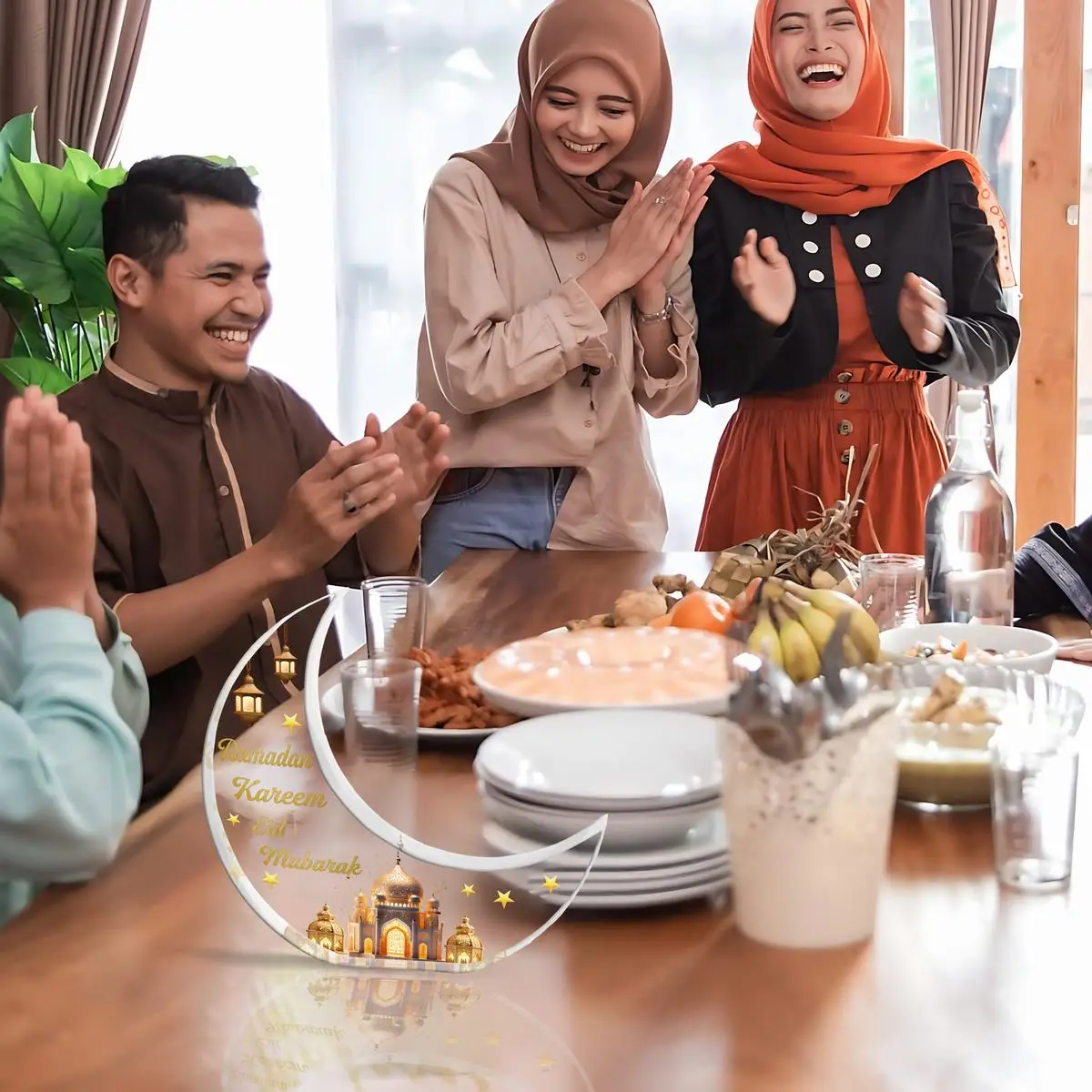 Ramadan Eid Crescent Moon Decor DM-512 2 Ramadan Eid Crescent Moon Decor DM-512 - Image 2