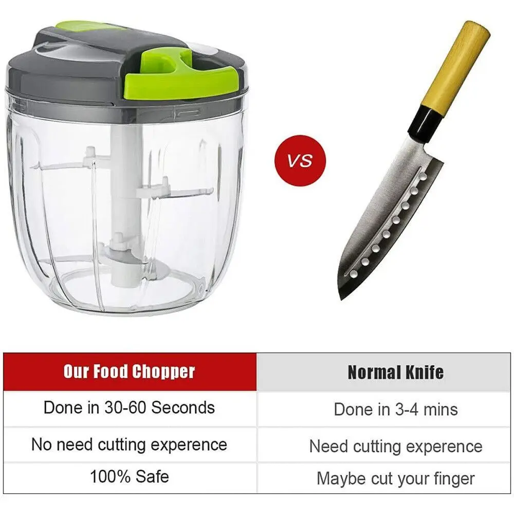 Bright Manual Food Chopper with 520ml/900ml Sizes 5 Bright Manual Food Chopper with 520ml/900ml Sizes - Image 5