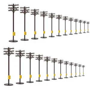 N Scale Telegraph Poles Set of 24 7 S7e3c9f91f9ae470da0aa201e92c6be9as