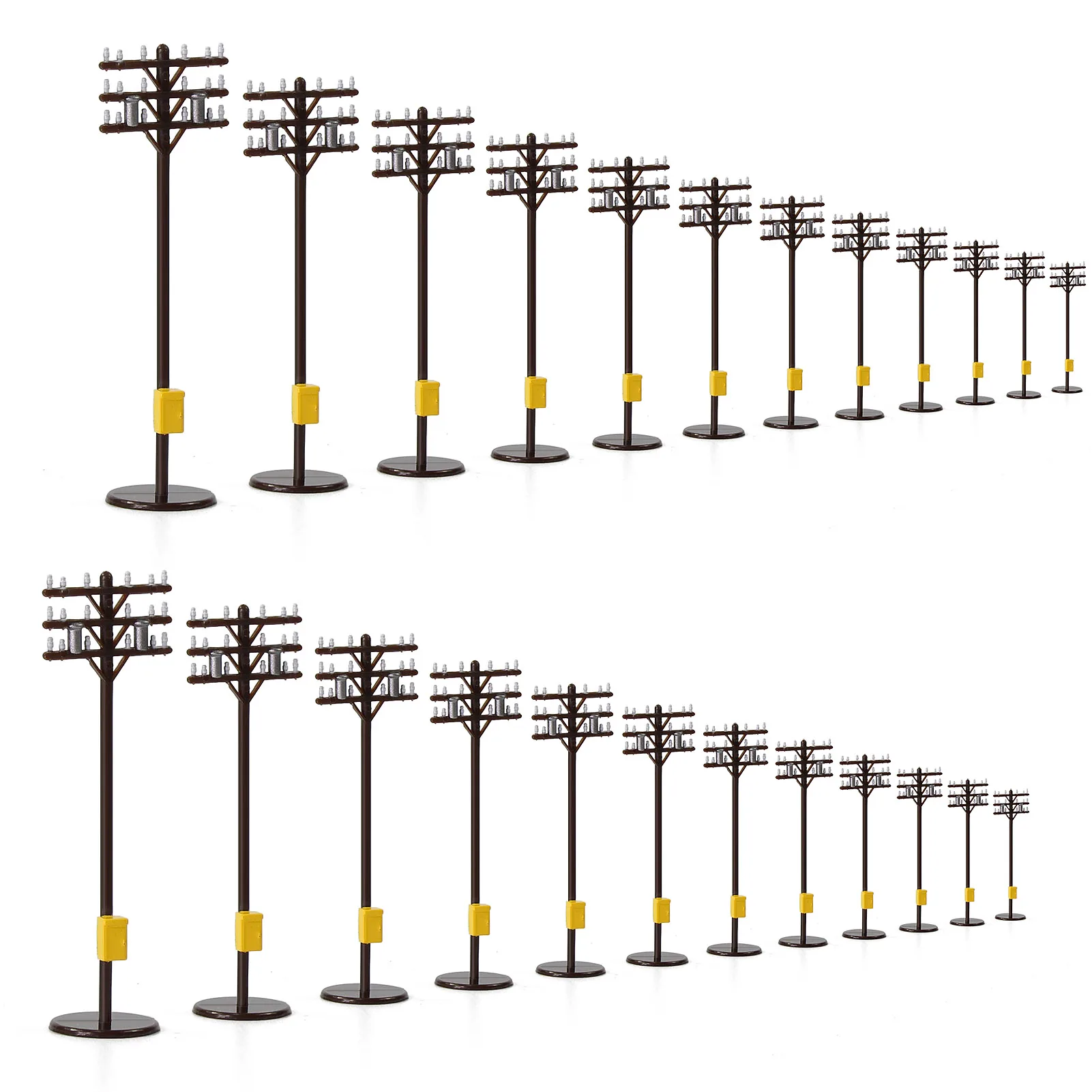 N Scale Telegraph Poles Set of 24 2 N Scale Telegraph Poles Set of 24 - Image 2