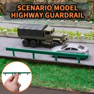Miniature Highway Guardrail Set in Green or Silver 10 S7e445da317fc4b6b94dfd8e35f405085X