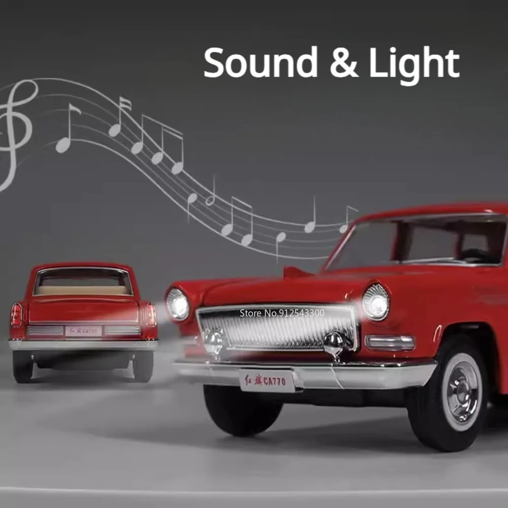 Vintage Red HONG QI CA770 Model Car 1/32 Scale 4 Vintage Red HONG QI CA770 Model Car 1/32 Scale - Image 4