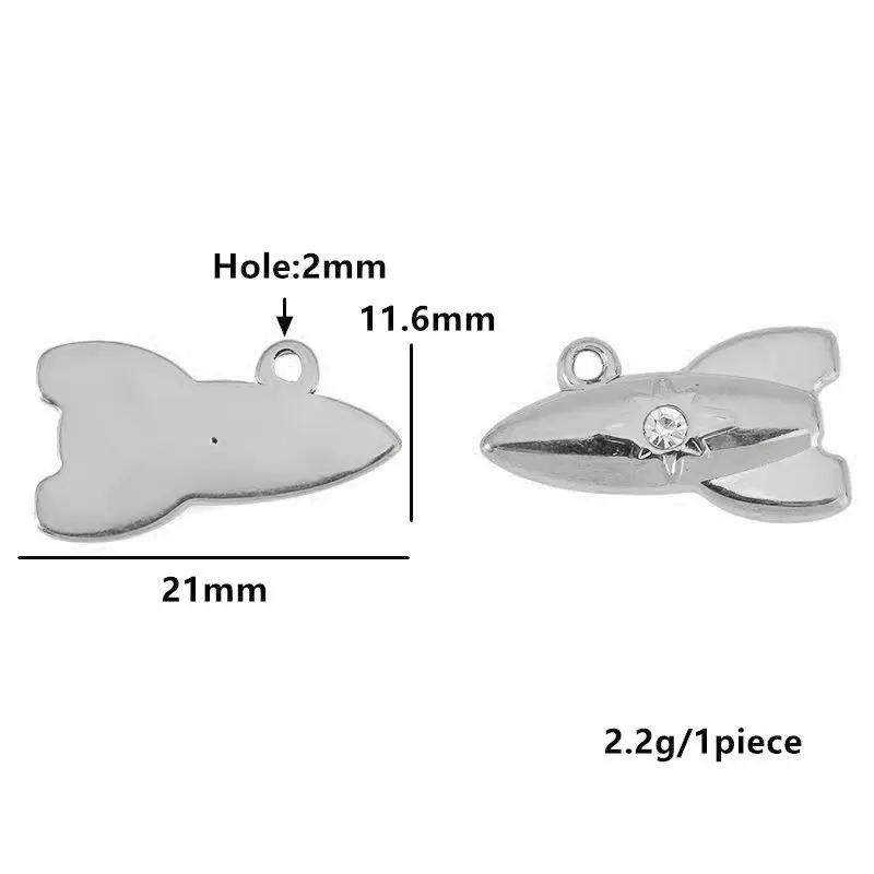 Stainless Steel Jewelry Charms Set for DIY Creations 8 Stainless Steel Jewelry Charms Set for DIY Creations - Image 8