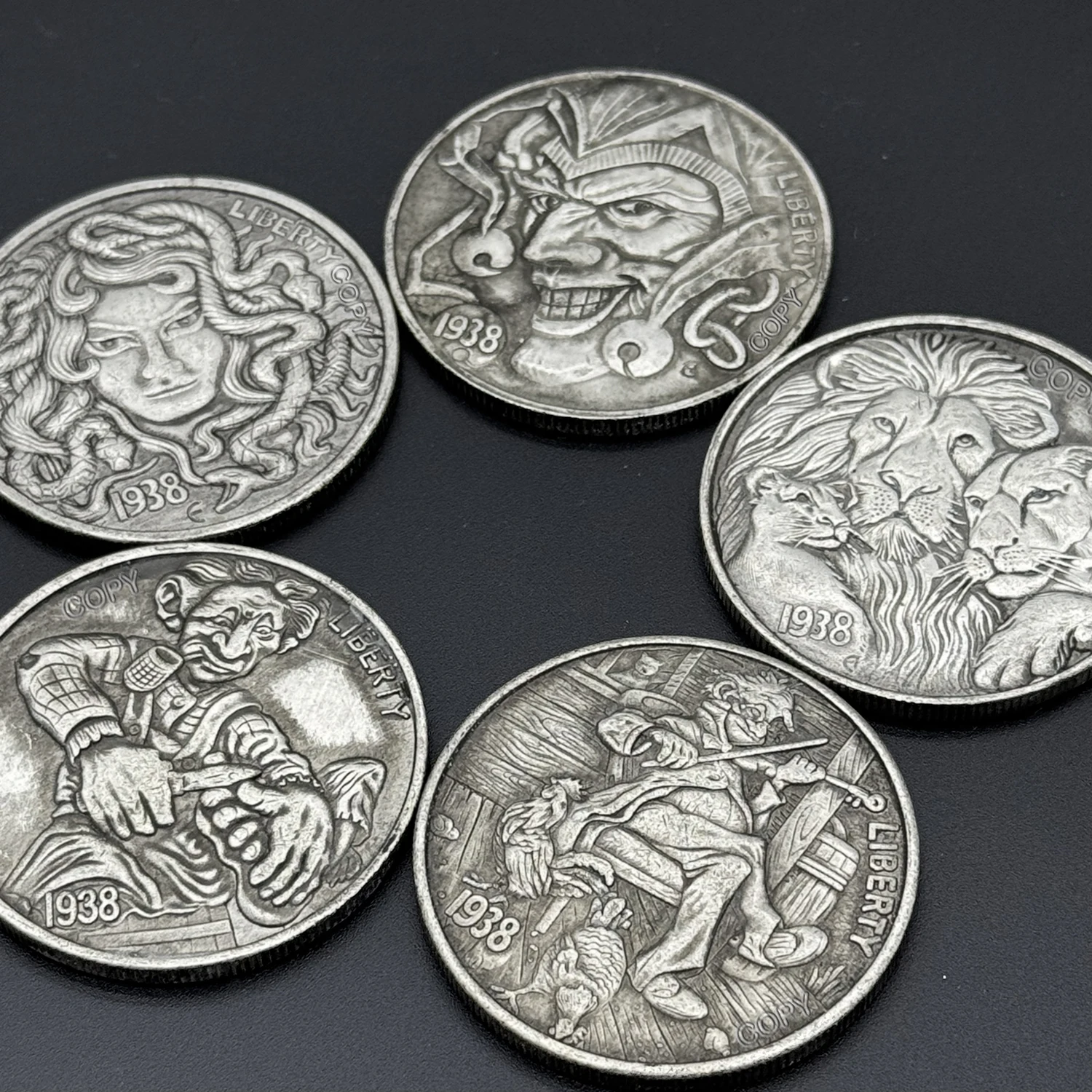 Vintage Copper Commemorative Coin Display 3 Vintage Copper Commemorative Coin Display - Image 3