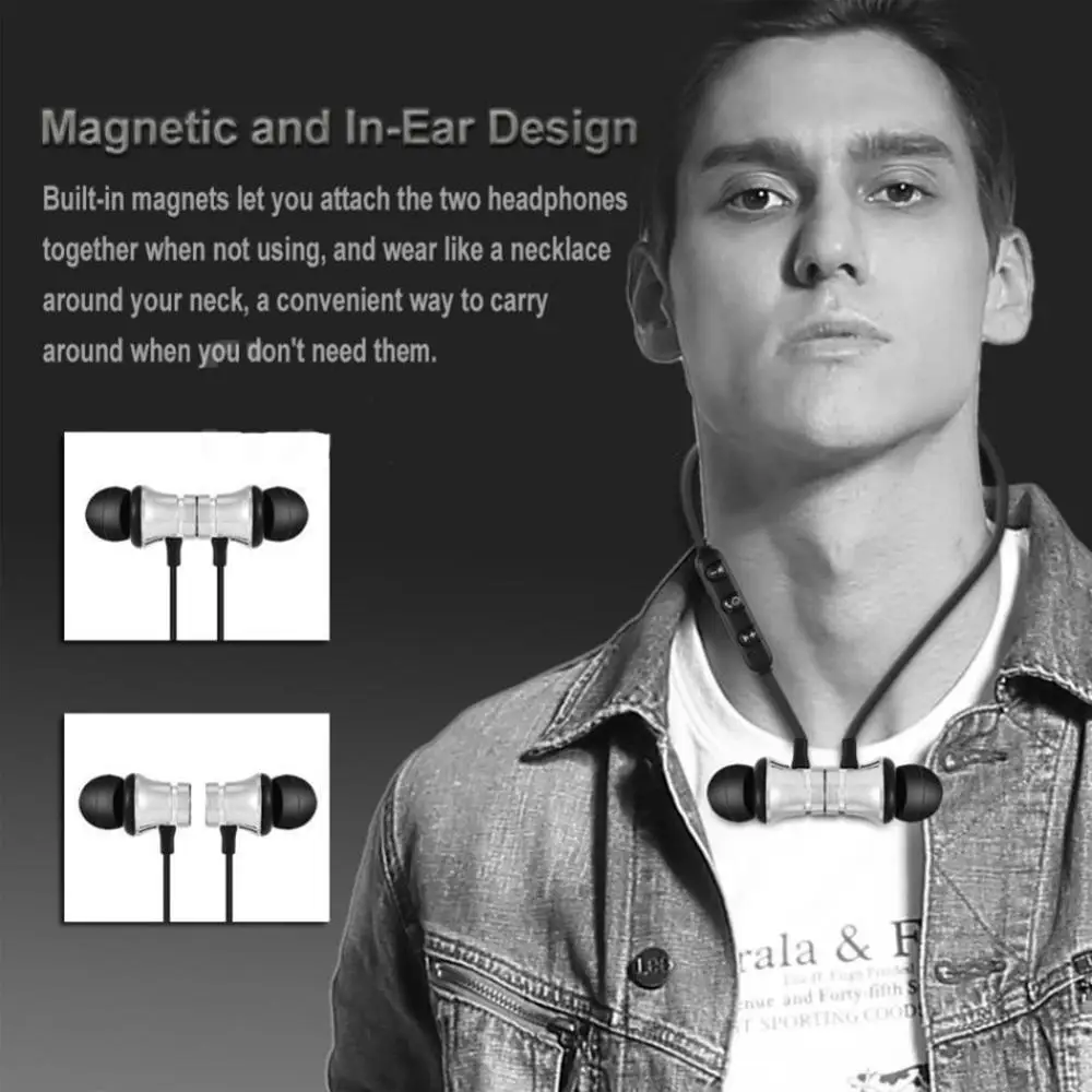 Sporty Bluetooth Wireless Earbuds with Magnetism 4 Sporty Bluetooth Wireless Earbuds with Magnetism - Image 4