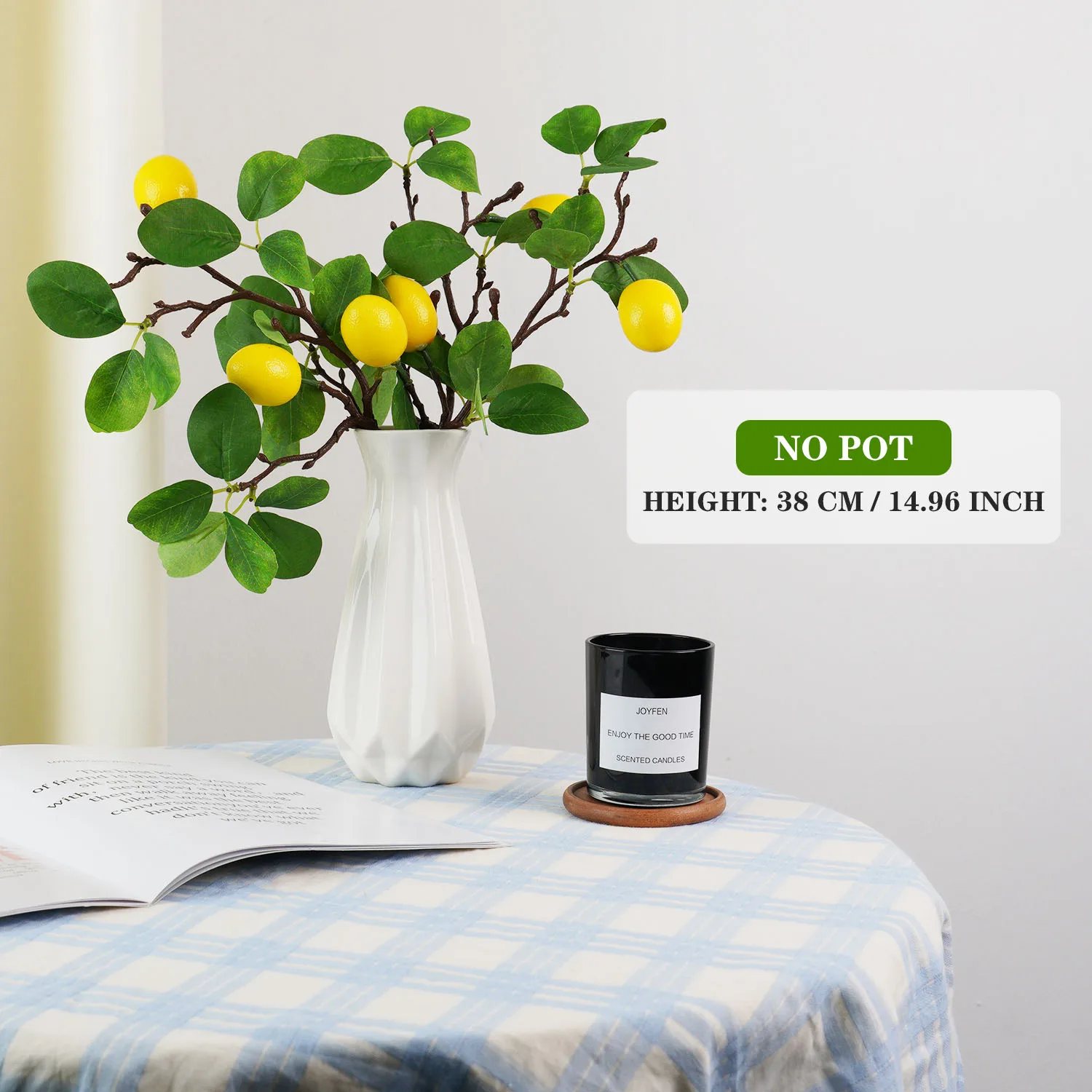 Realistic Artificial Yellow Lemon - 38cm Decor 8 Realistic Artificial Yellow Lemon - 38cm Decor - Image 8