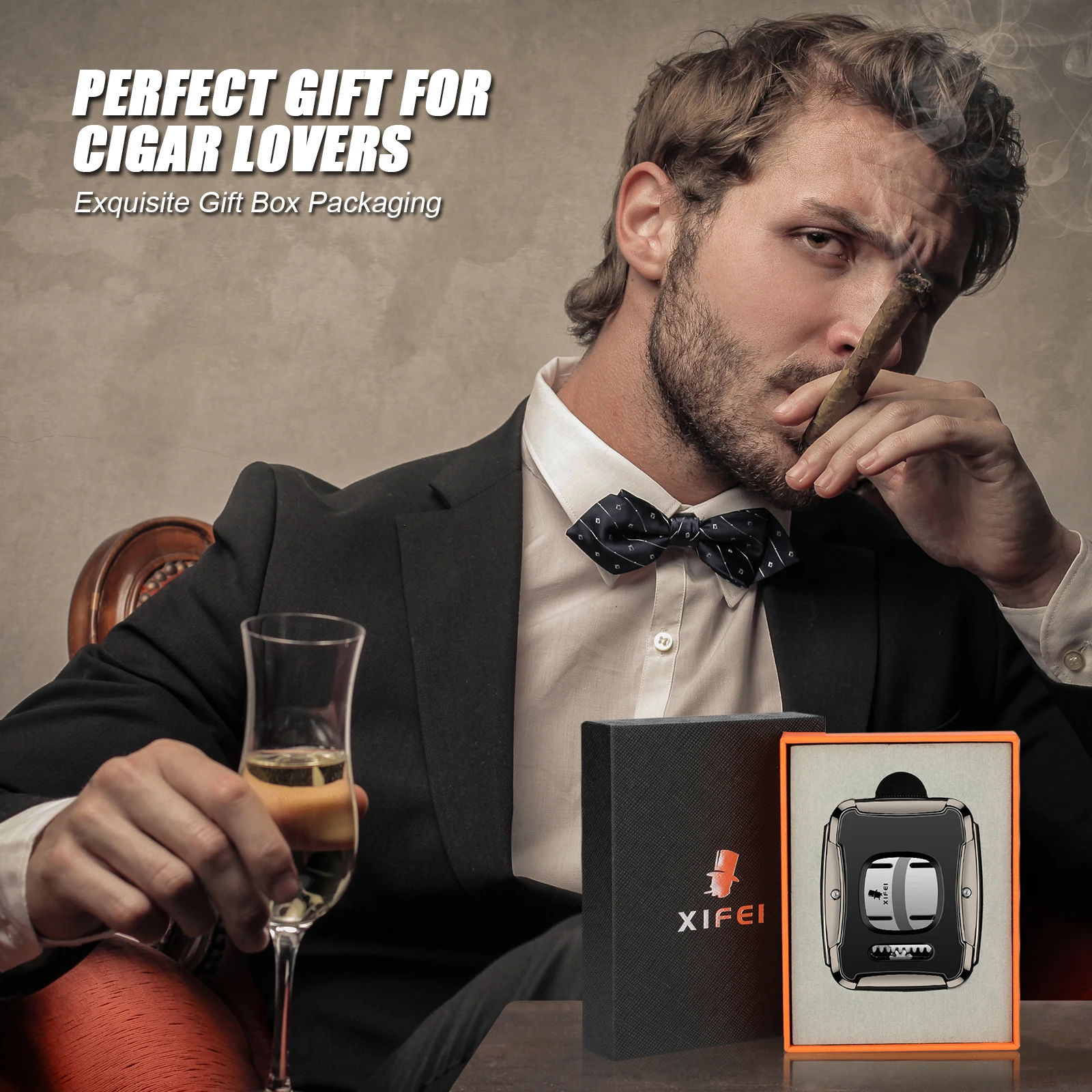 Modern Stainless Steel Cigar Cutter 6 Modern Stainless Steel Cigar Cutter - Image 6