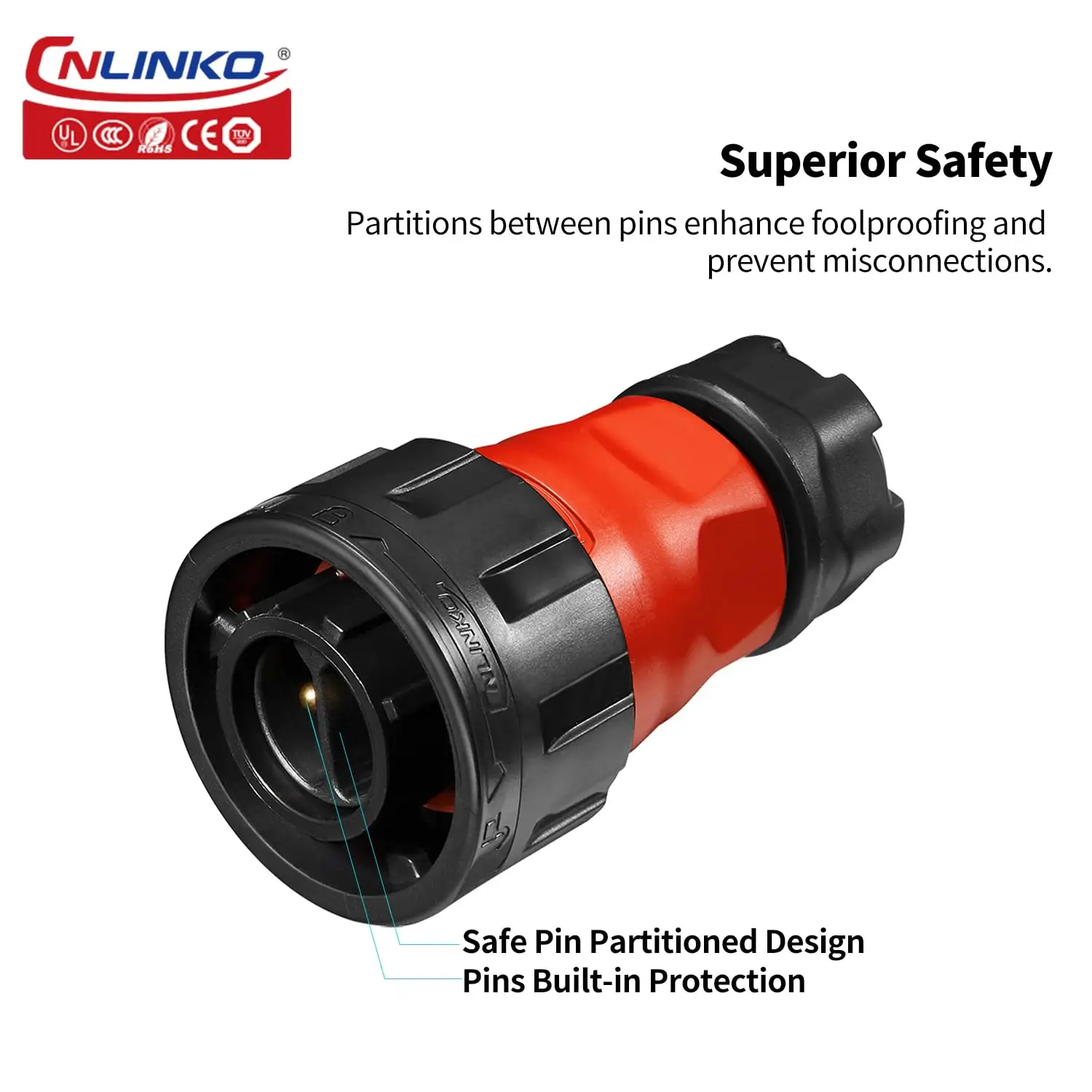 YM24 Waterproof Power Connector, 2/3-pin, 500V, 25A 3 YM24 Waterproof Power Connector, 2/3-pin, 500V, 25A - Image 3