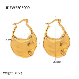 Gold Geometric Stainless Steel Hoop Earrings 12 S7f46bee0e6844a33832cd4eea54e26f3j