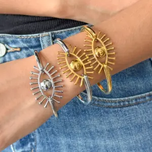 Stainless Steel Geometric Eye Bracelet for Women 10 S7f5252b4368b449da33dafe6e8eadb7c6