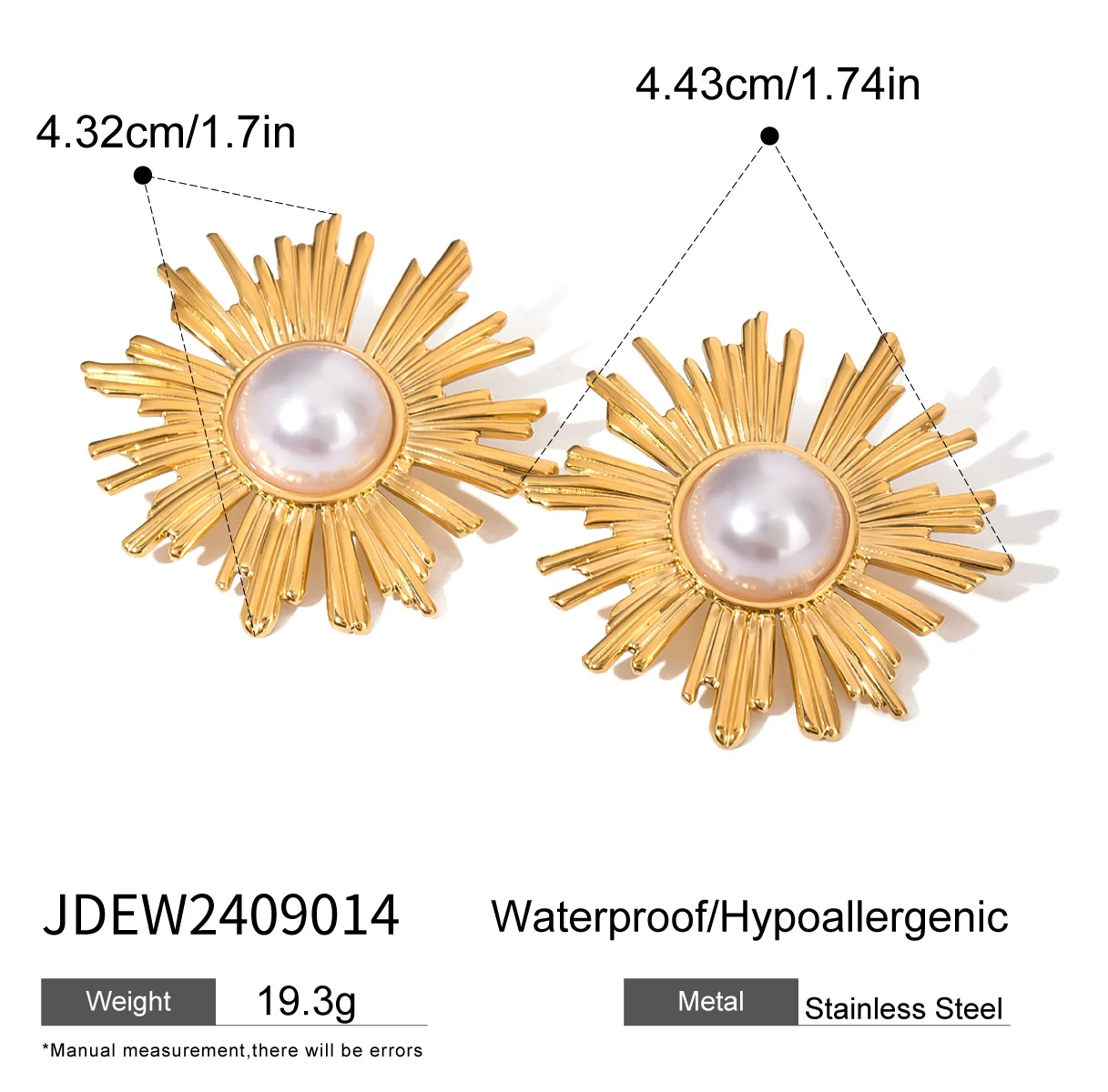 Stainless Steel Pearl Earrings U-Shape Model JDE2311061 8 Stainless Steel Pearl Earrings U-Shape Model JDE2311061 - Image 8