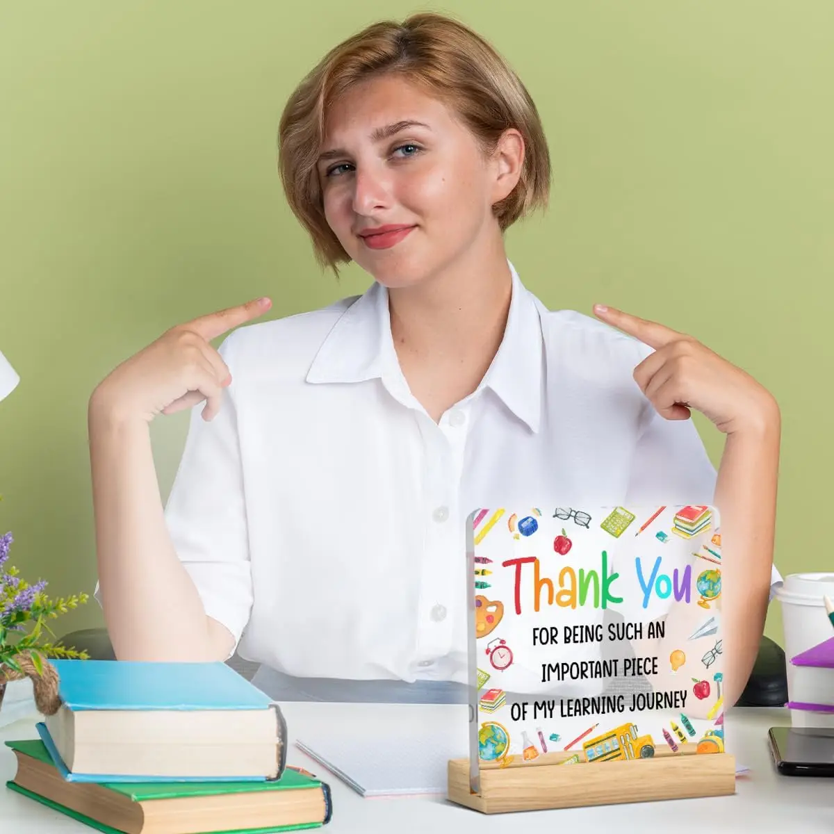 Colorful Acrylic Thank You Sign for Teachers 6 Colorful Acrylic Thank You Sign for Teachers - Image 6