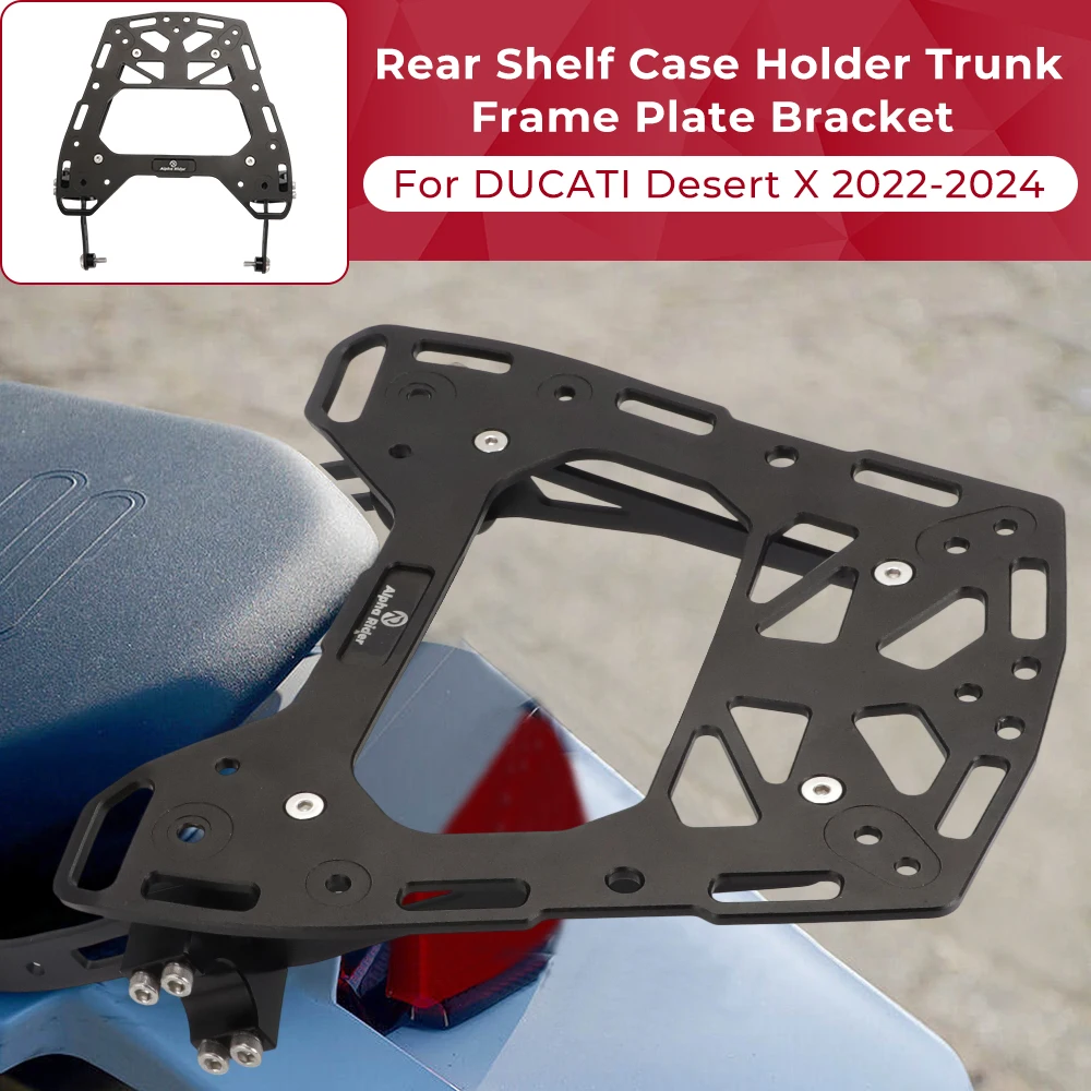 Ducati DesertX Black Aluminum Luggage Rack 2 Ducati DesertX Black Aluminum Luggage Rack - Image 2