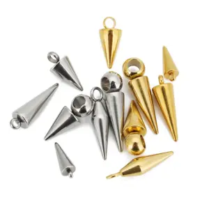Stainless Steel Cone Charms Set of 10 11 S7f976b5d802948d69add0f3de2d37fb8m