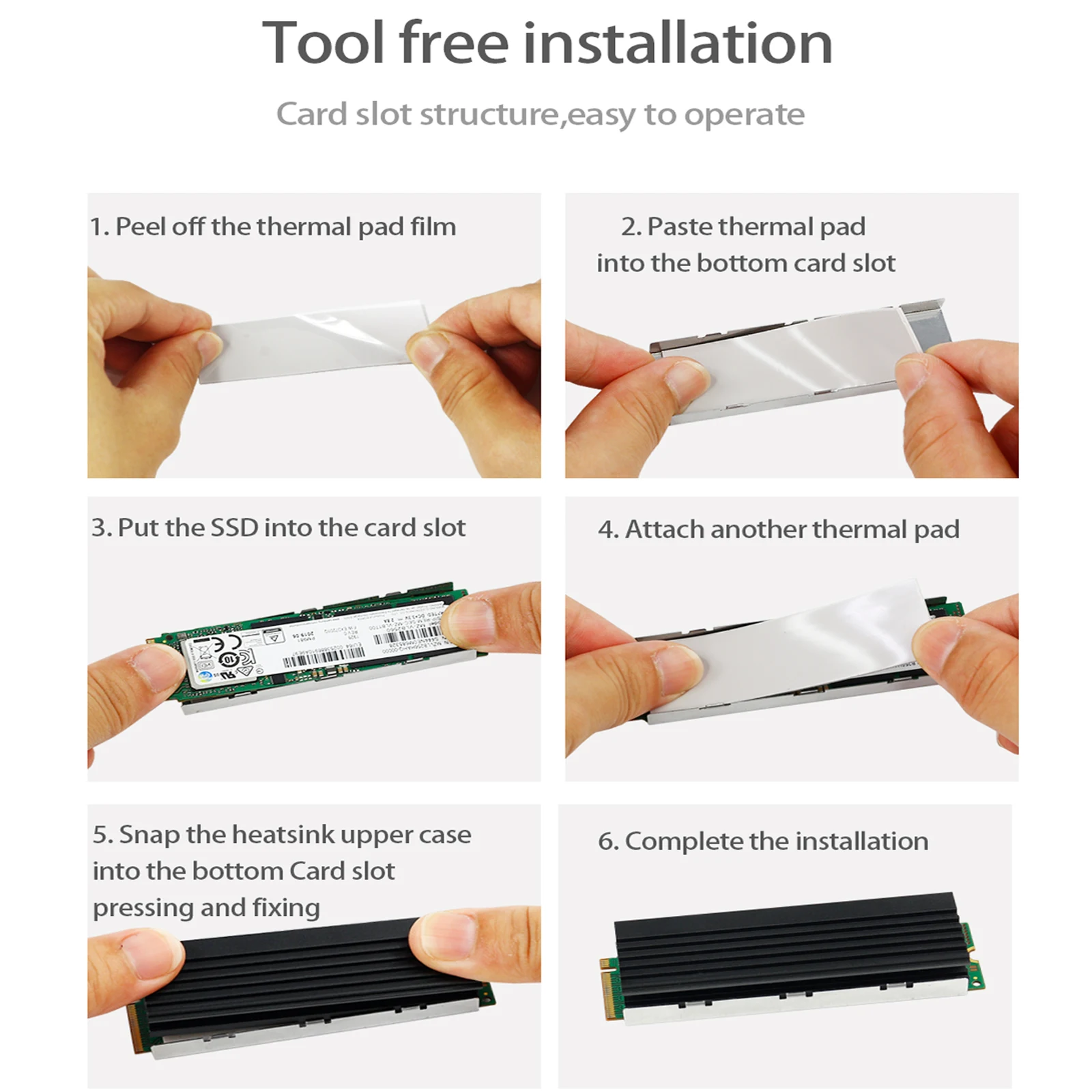 M.2 NVMe SSD Heatsink 72x23x7mm Aluminum 6 M.2 NVMe SSD Heatsink 72x23x7mm Aluminum - Image 6