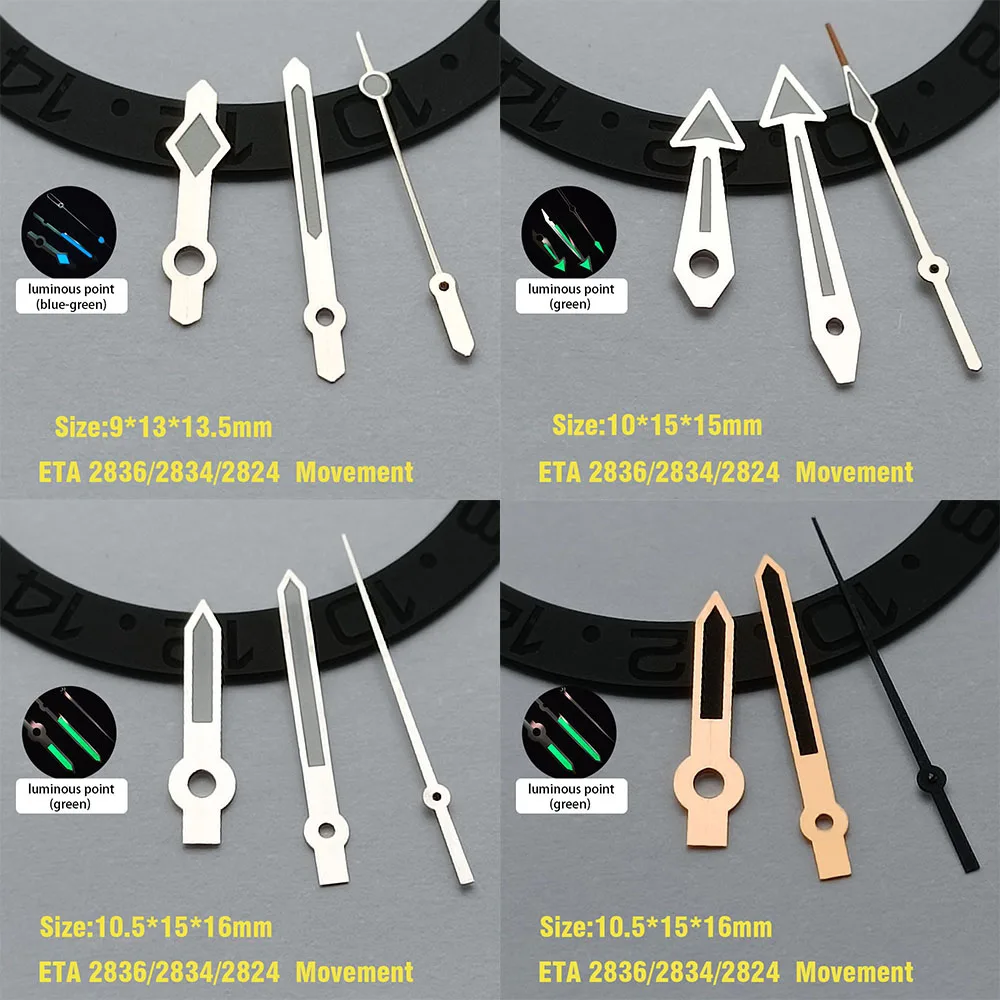 Glow-in-the-Dark Watch Hands for ETA 2824, 2836, 2834 2 Glow-in-the-Dark Watch Hands for ETA 2824, 2836, 2834 - Image 2