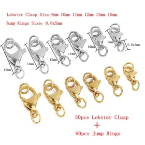 Stainless Steel Lobster Clasp Jewelry Set 11 S8007ae9d26664de89b575e37151bf903J