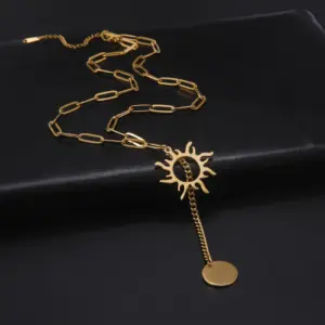 Stainless Steel Sun Totem Necklace for Women 14 S804faab8babc4715ab1acc2818eaf1424