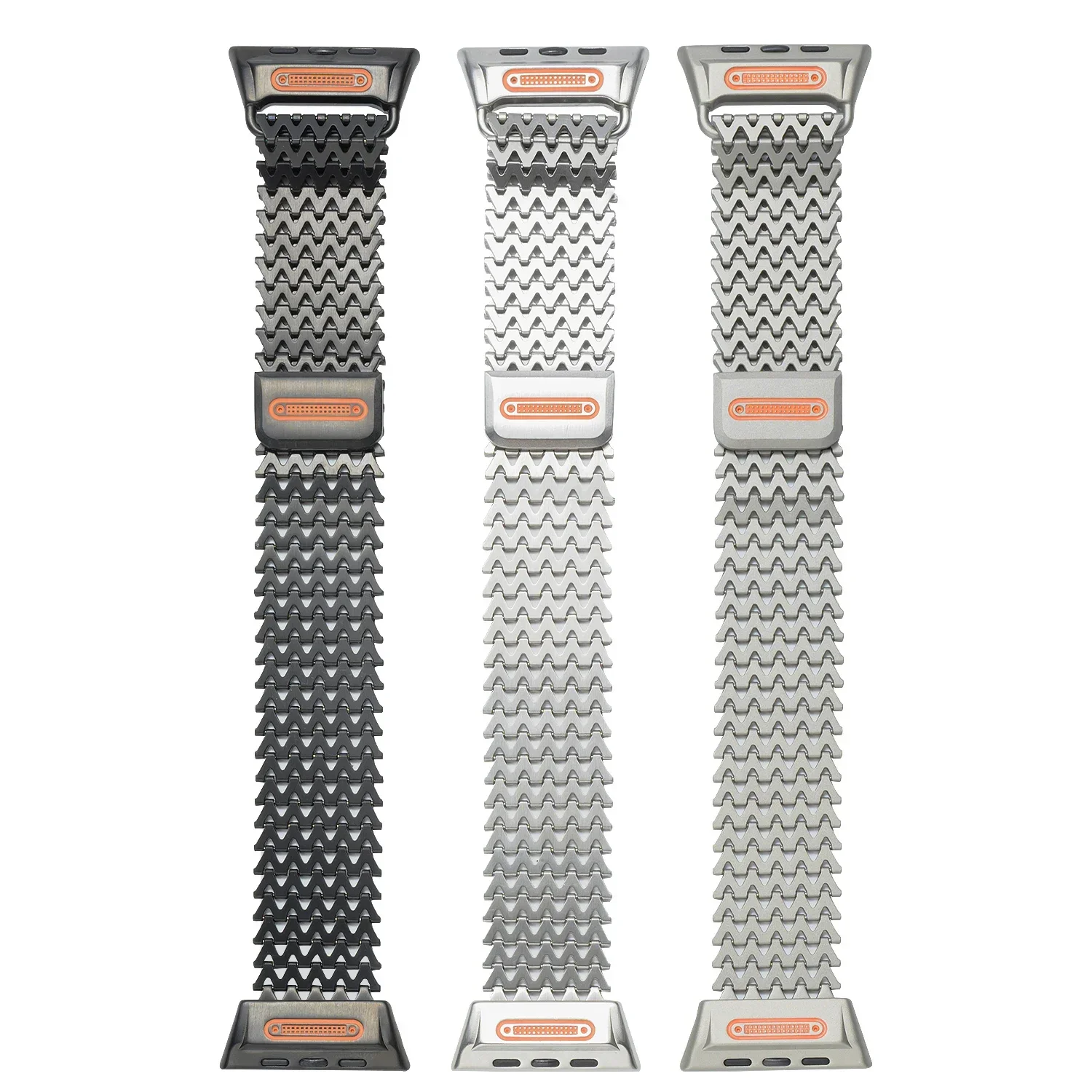 Stainless Steel Apple Watch Strap for Series 3-8 6 Stainless Steel Apple Watch Strap for Series 3-8 - Image 6
