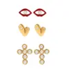 Stainless Steel Stud Earrings Set for Women