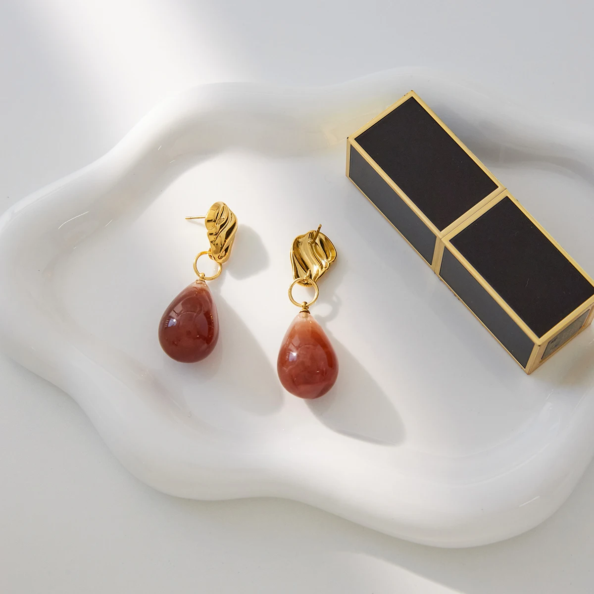 Elegant Stainless Steel Water Drop Earrings 5 Elegant Stainless Steel Water Drop Earrings - Image 5