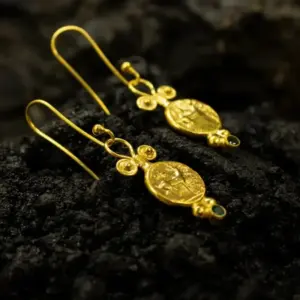 Vintage Green Stone Drop Earrings 4 S80a9889b2c4742228e744d6b51b610ca4