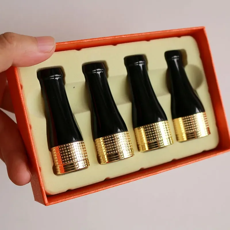 Black Cigar Holder Pipe Set with Gold Accents 4 Black Cigar Holder Pipe Set with Gold Accents - Image 4