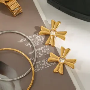 Stainless Steel Cross Earrings for Women 12 S80cf3a8175de4e469262196cfc080e73S