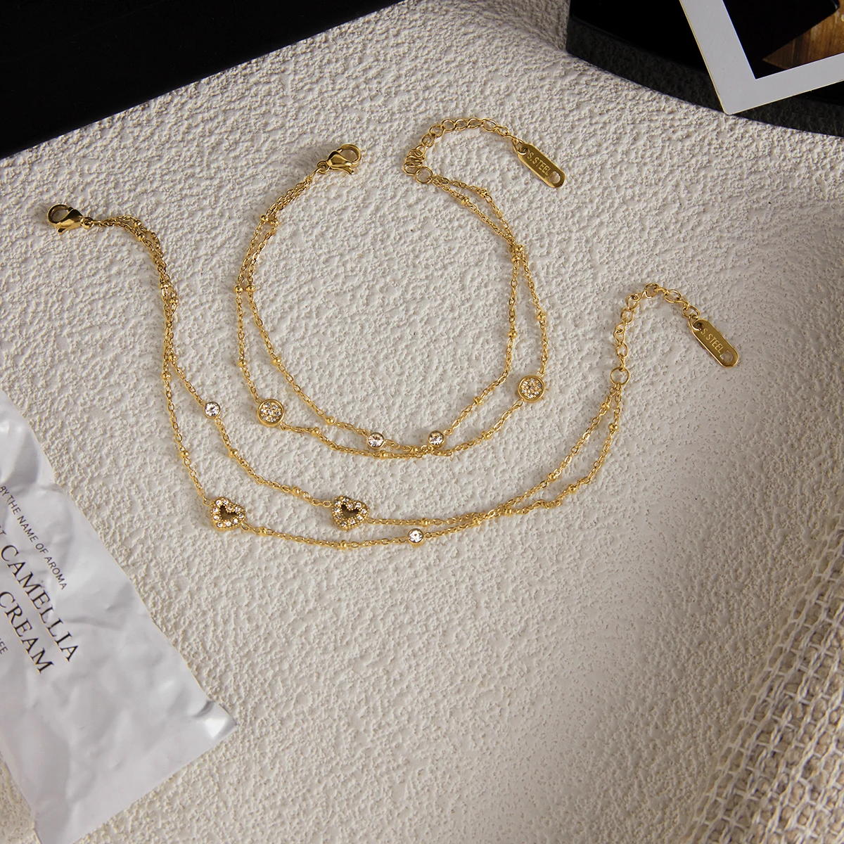 Stainless Steel Double Layer Bracelet JDB0307008 5 Stainless Steel Double Layer Bracelet JDB0307008 - Image 5