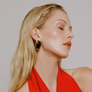 Vintage Stainless Steel Square Earrings in Gold Tones 10 S81116494400b40e1884d4c81960361d37