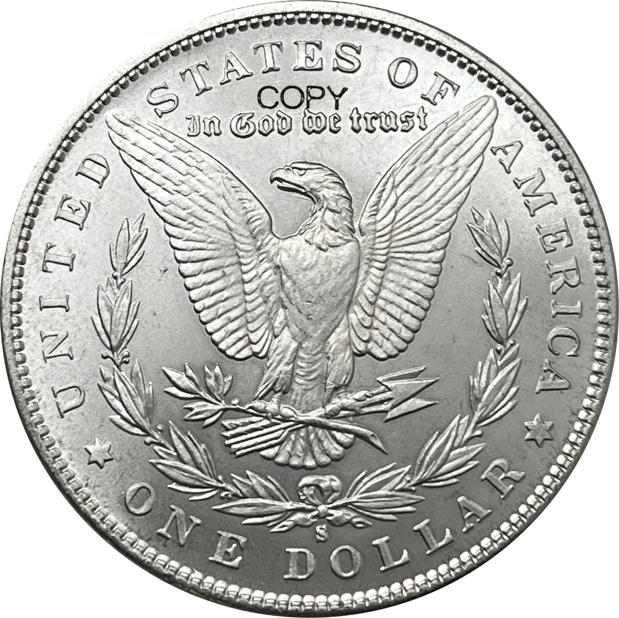 US 1893 S Morgan Silver Coin Replica 2 US 1893 S Morgan Silver Coin Replica - Image 2